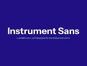 Instrument Sans Family font