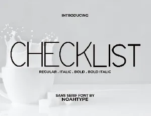 Checklist font