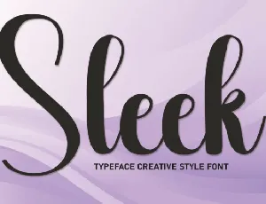 Sleek Script font