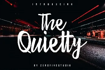 The Quietty Script font