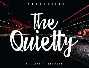 The Quietty Script font