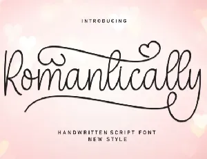 Romantically Script Typeface font