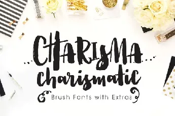 Charisma Brush Free with Extras font