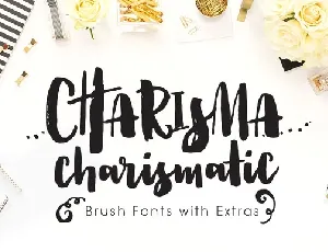 Charisma Brush Free with Extras font