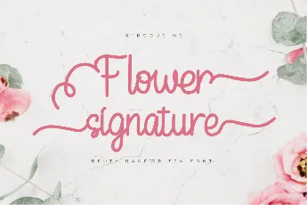 Flower Signature font