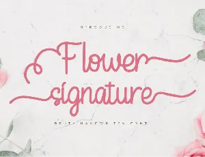 Flower Signature font