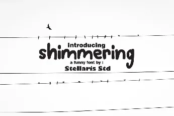 shimmering font