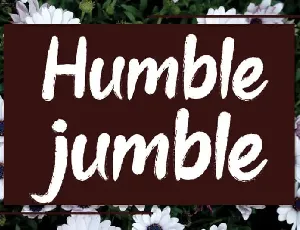 Humble jumble Brush font