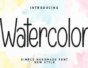 Watercolor Display font