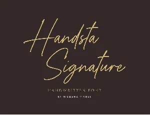 Handsta Signature font