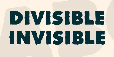 Divisible Invisible font