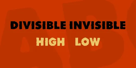 Divisible Invisible font