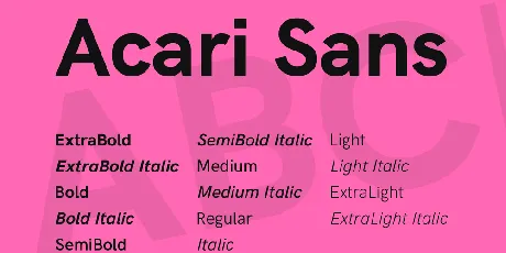 Acari Sans font