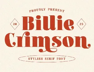 Billie Crimson Serif font