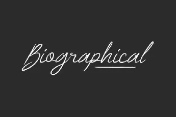 Biographical Script font