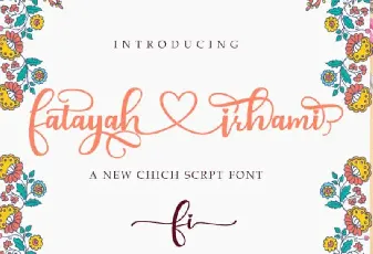 Fatayah Irhami Script font