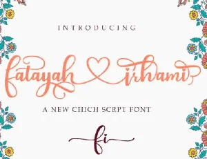 Fatayah Irhami Script font