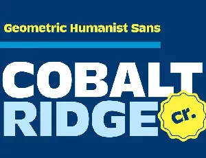 Cobalt Ridge font