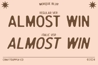 Morque Blur font