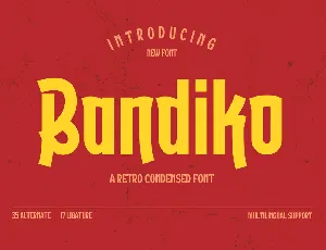 Bandiko trial font