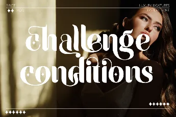 challenge conditions demo font