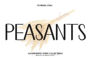 Peasants Display font