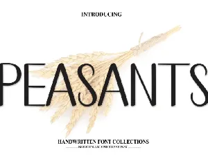 Peasants Display font