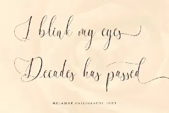 Melamar Calligraphy font