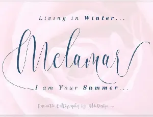 Melamar Calligraphy font