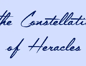 The Constellation of Heracles font