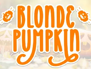 Blonde Pumpkin Display font