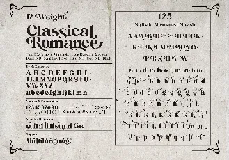 Classical Romance font