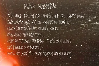 PUNK MASTER font