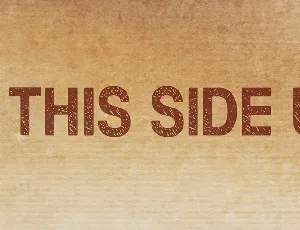 This side up font