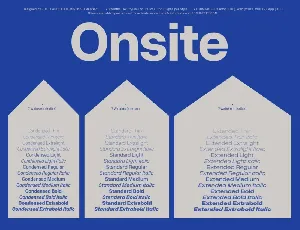 Onsite Family font