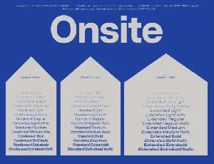 Onsite Family font