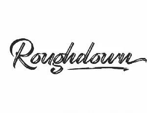 Roughdown Brush font