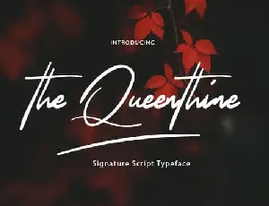 The Queenthine Signature font