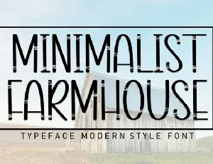 Minimalist Farmhouse font