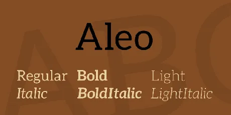 Aleo font