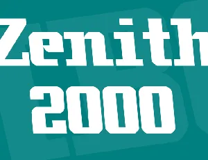 Zenith 2000 font