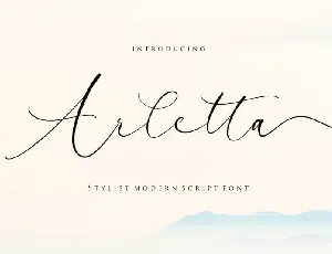 Arletta Script font