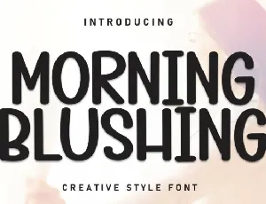 Morning Blushing Display font