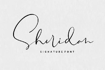 Sheridan Signature font