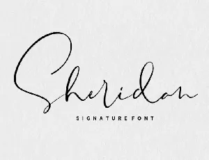 Sheridan Signature font