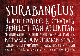 Surabanglus font