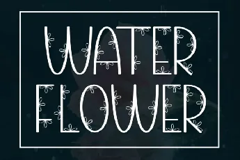 Water Flower Display font