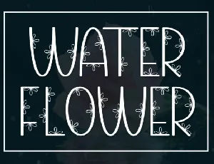 Water Flower Display font