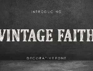 Vintage Faith font