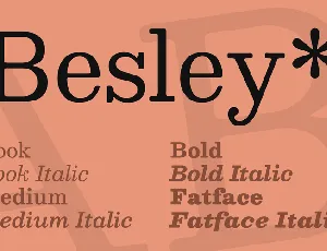 Besley* font
